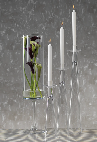 Amin Glass Candleholder- Medium