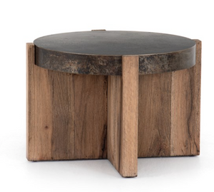 Bingham End Table- Rustic Oak Veneer