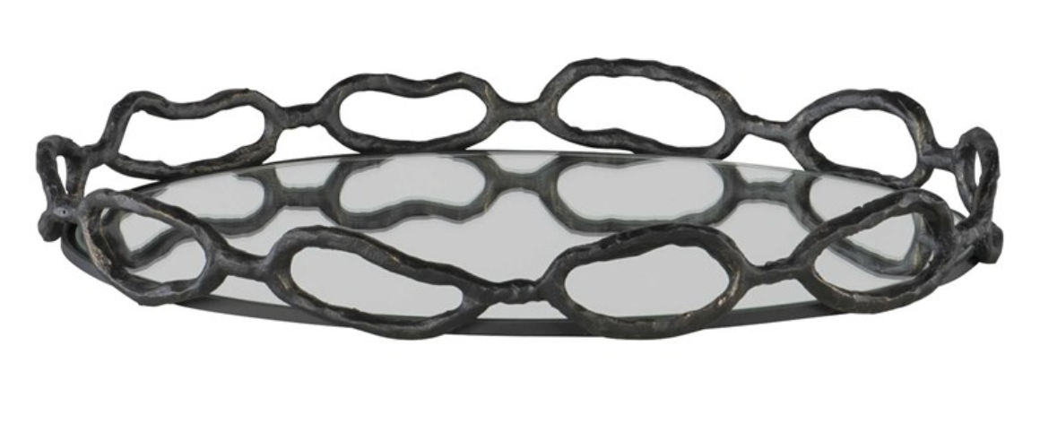 Black Cable Chain Tray