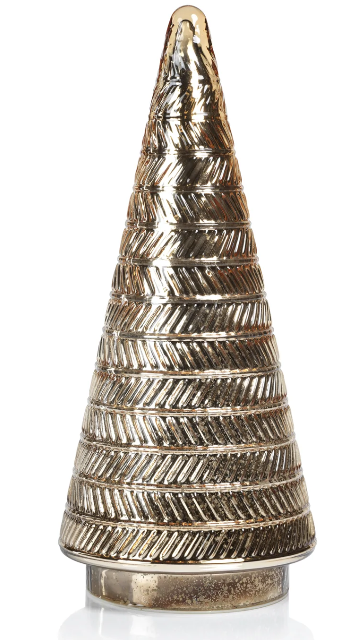 Siberian Antique Glass LED Tree - Gold