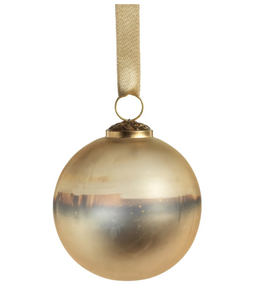 Ombre Glass Ornament - Matt Gold - Large