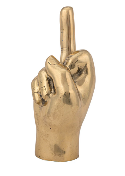 The Finger, Brass Sculpture