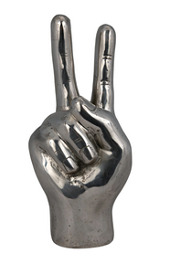 Peace Sign, Silver Sculpture