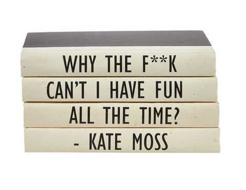4 Vol- Kate Moss Quote Black Cover Book Set