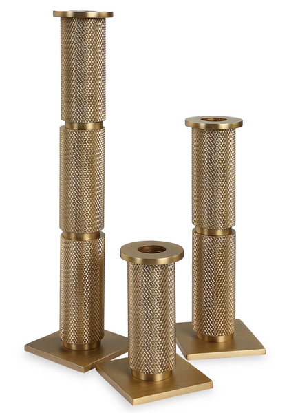 Knurled Taper Candleholders
